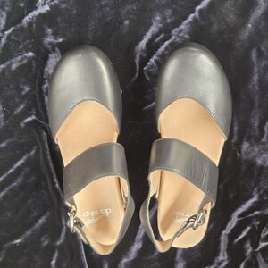 Dansko Black Leather Mary Jane Clogs Ankle Strap EU 37 / US 6.5–7